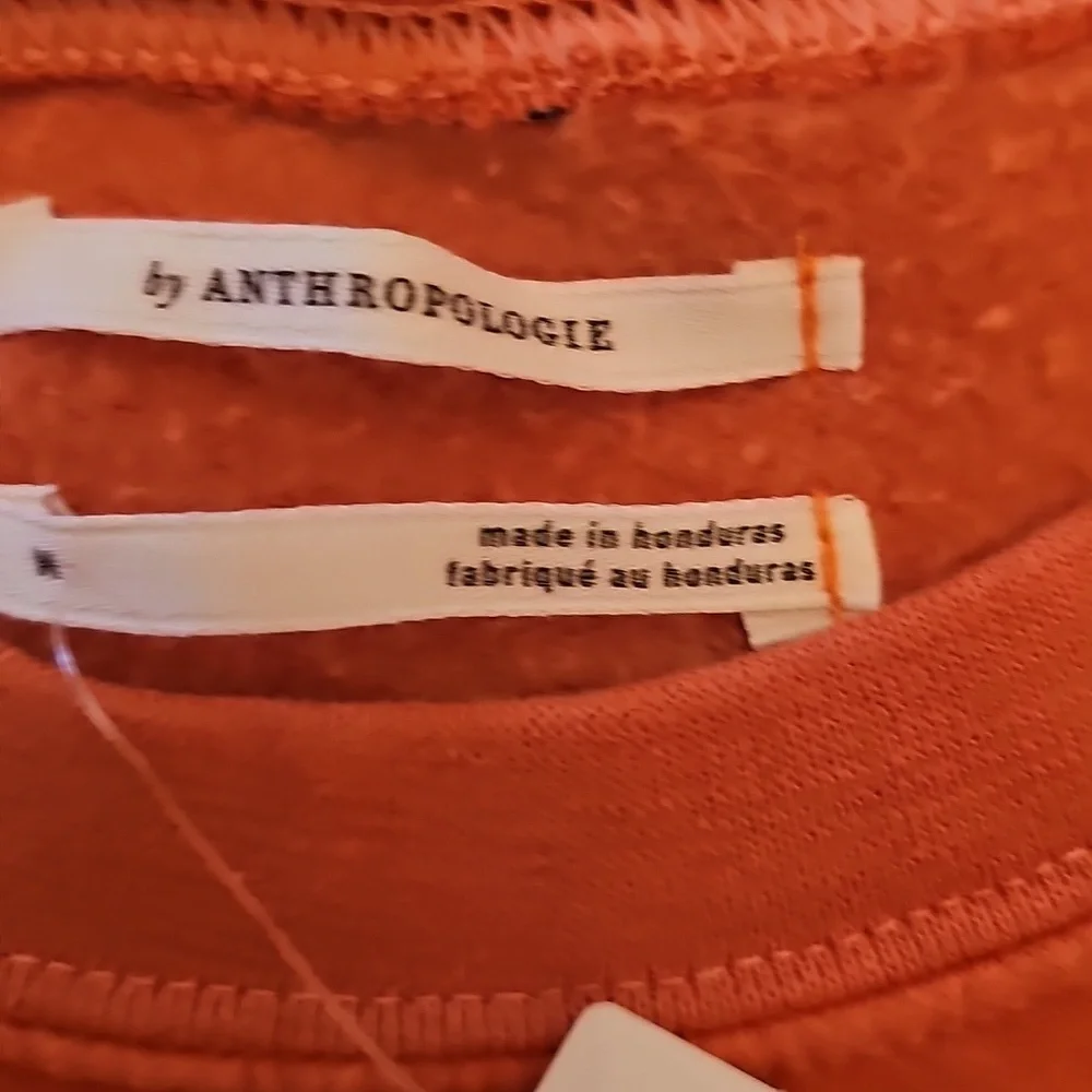 Anthropologie Orange Graphic Crewneck Sweatshirt - Picture 4 of 7